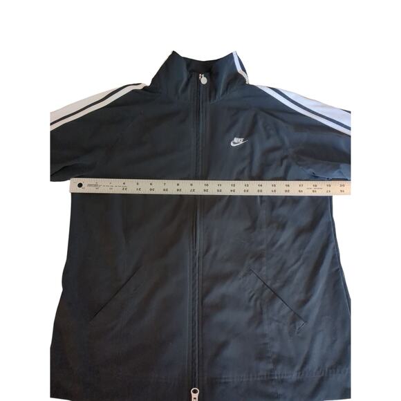 vintage womens nike windbreaker jacket black size medium 8-10 retro - Picture 3 of 8